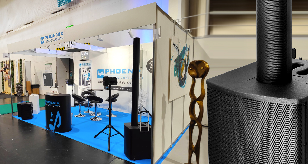 phoenix-professional-audio_messe-pieta-2023-bestattungsbedarf-friedhofstechnik_mobile-beschallung-bestatter_fueral-fair_mobile-sound-system-undertaker-funeral-director_pv-live-beam-steering